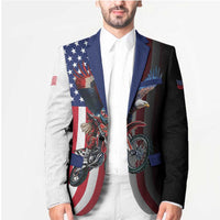 Custom Patriotic Eagle Motocross Blazer with American Flag and Rider Design - Wonder Print Shop