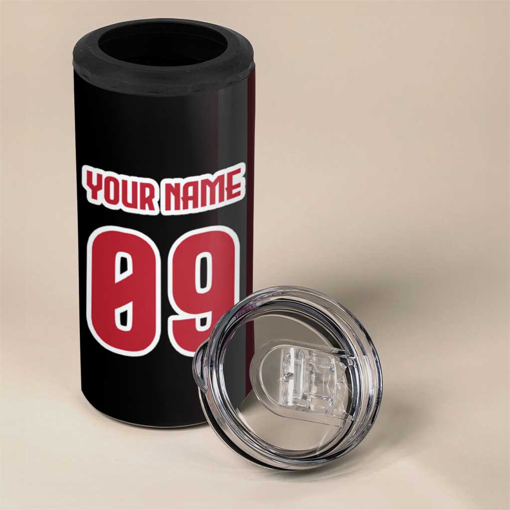 Custom Patriotic Eagle Motocross 4 in 1 Can Cooler Tumbler with American Flag and Rider Design - Wonder Print Shop