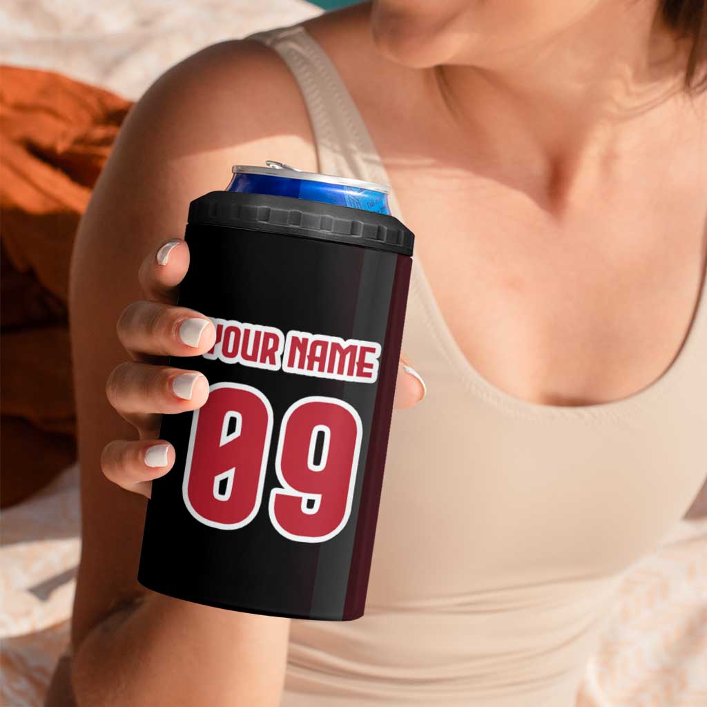 Custom Patriotic Eagle Motocross 4 in 1 Can Cooler Tumbler with American Flag and Rider Design - Wonder Print Shop