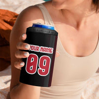 Custom Patriotic Eagle Motocross 4 in 1 Can Cooler Tumbler with American Flag and Rider Design - Wonder Print Shop