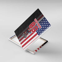 Custom Patriotic Eagle Motocross Canvas Wall Art with American Flag and Rider Design - Wonder Print Shop