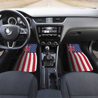 Custom Patriotic Eagle Motocross Car Mats with American Flag and Rider Design - Wonder Print Shop