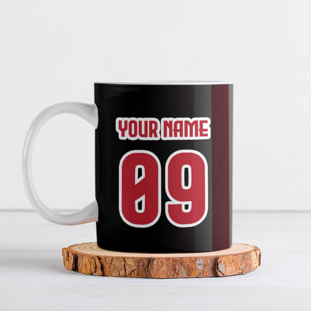 Custom Patriotic Eagle Motocross Ceramic Mug with American Flag and Rider Design - Wonder Print Shop