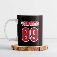 Custom Patriotic Eagle Motocross Ceramic Mug with American Flag and Rider Design - Wonder Print Shop