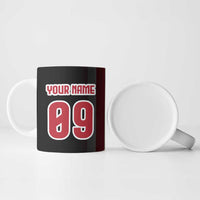 Custom Patriotic Eagle Motocross Ceramic Mug with American Flag and Rider Design - Wonder Print Shop