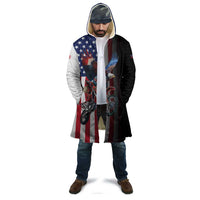 Custom Patriotic Eagle Motocross Cloak with American Flag and Rider Design - Wonder Print Shop