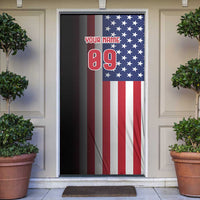 Custom Patriotic Eagle Motocross Door Cover with American Flag and Rider Design - Wonder Print Shop