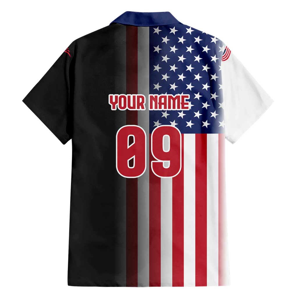 Custom Patriotic Eagle Motocross Family Matching Tank Maxi Dress and Hawaiian Shirt with American Flag and Rider Design - Wonder Print Shop