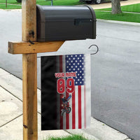 Custom Patriotic Eagle Motocross Garden Flag with American Flag and Rider Design - Wonder Print Shop