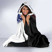 Custom Patriotic Eagle Motocross Hooded Blanket with American Flag and Rider Design - Wonder Print Shop