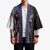 Custom Patriotic Eagle Motocross Kimono with American Flag and Rider Design - Wonder Print Shop
