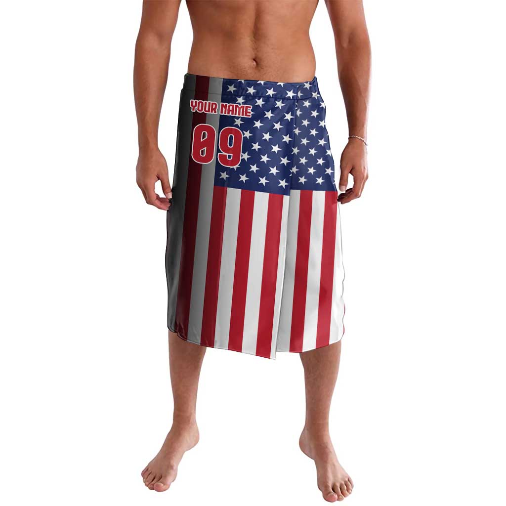 Custom Patriotic Eagle Motocross Lavalava with American Flag and Rider Design - Wonder Print Shop