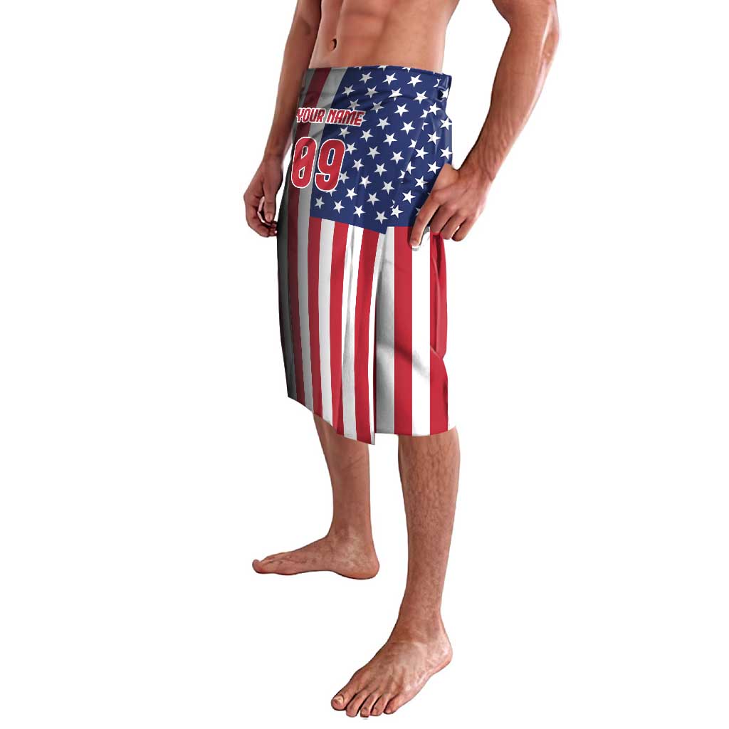 Custom Patriotic Eagle Motocross Lavalava with American Flag and Rider Design - Wonder Print Shop