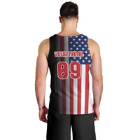 Custom Patriotic Eagle Motocross Men Tank Top with American Flag and Rider Design - Wonder Print Shop