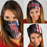 Custom Patriotic Eagle Motocross Neck Gaiter with American Flag and Rider Design - Wonder Print Shop