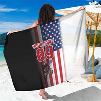 Custom Patriotic Eagle Motocross Sarong with American Flag and Rider Design - Wonder Print Shop
