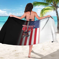 Custom Patriotic Eagle Motocross Sarong with American Flag and Rider Design - Wonder Print Shop