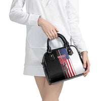 Custom Patriotic Eagle Motocross Shoulder Handbag with American Flag and Rider Design - Wonder Print Shop