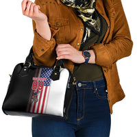 Custom Patriotic Eagle Motocross Shoulder Handbag with American Flag and Rider Design - Wonder Print Shop