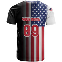 Custom Patriotic Eagle Motocross T Shirt with American Flag and Rider Design - Wonder Print Shop