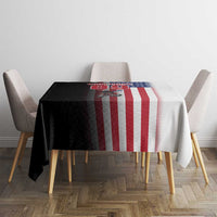 Custom Patriotic Eagle Motocross Tablecloth with American Flag and Rider Design - Wonder Print Shop