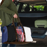 Custom Patriotic Eagle Motocross Travel Bag with American Flag and Rider Design - Wonder Print Shop