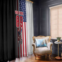 Custom Patriotic Eagle Motocross Window Curtain with American Flag and Rider Design - Wonder Print Shop