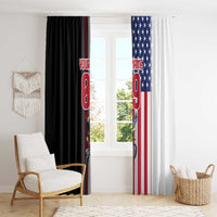 Custom Patriotic Eagle Motocross Window Curtain with American Flag and Rider Design - Wonder Print Shop