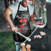 Custom Motocross Dirt Bike Apron with Red Rider and Honeycomb Grunge Design - Wonder Print Shop