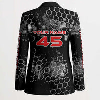 Custom Motocross Dirt Bike Blazer with Red Rider and Honeycomb Grunge Design - Wonder Print Shop