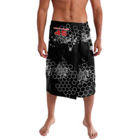 Custom Motocross Dirt Bike Lavalava with Red Rider and Honeycomb Grunge Design - Wonder Print Shop