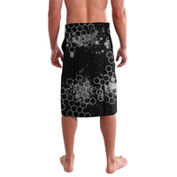 Custom Motocross Dirt Bike Lavalava with Red Rider and Honeycomb Grunge Design - Wonder Print Shop