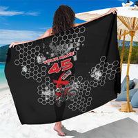 Custom Motocross Dirt Bike Sarong with Red Rider and Honeycomb Grunge Design - Wonder Print Shop