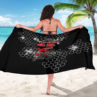 Custom Motocross Dirt Bike Sarong with Red Rider and Honeycomb Grunge Design - Wonder Print Shop