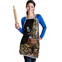 Pheasant Hunting Apron with Woodland Forest Scene and Autumn Foliage Pattern - Wonder Print Shop