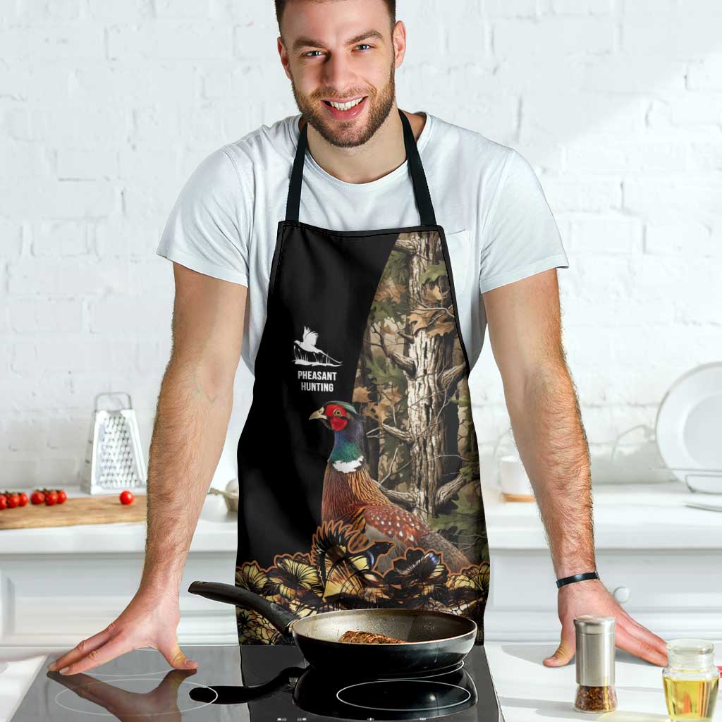 Pheasant Hunting Apron with Woodland Forest Scene and Autumn Foliage Pattern - Wonder Print Shop