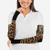 Custom Pheasant Hunting Arm Sleeves with Woodland Forest Scene and Autumn Foliage Pattern - Wonder Print Shop