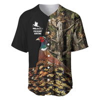 Custom Pheasant Hunting Baseball Jersey with Woodland Forest Scene and Autumn Foliage Pattern - Wonder Print Shop