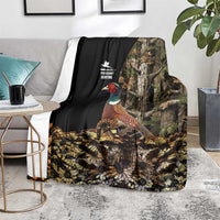 Pheasant Hunting Blanket with Woodland Forest Scene and Autumn Foliage Pattern - Wonder Print Shop