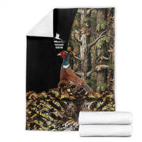 Pheasant Hunting Blanket with Woodland Forest Scene and Autumn Foliage Pattern - Wonder Print Shop