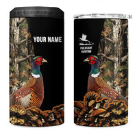 Custom Pheasant Hunting 4 in 1 Can Cooler Tumbler with Woodland Forest Scene and Autumn Foliage Pattern - Wonder Print Shop
