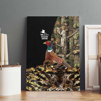 Pheasant Hunting Canvas Wall Art with Woodland Forest Scene and Autumn Foliage Pattern - Wonder Print Shop