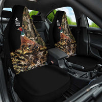 Pheasant Hunting Car Seat Cover with Woodland Forest Scene and Autumn Foliage Pattern - Wonder Print Shop