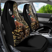 Pheasant Hunting Car Seat Cover with Woodland Forest Scene and Autumn Foliage Pattern - Wonder Print Shop