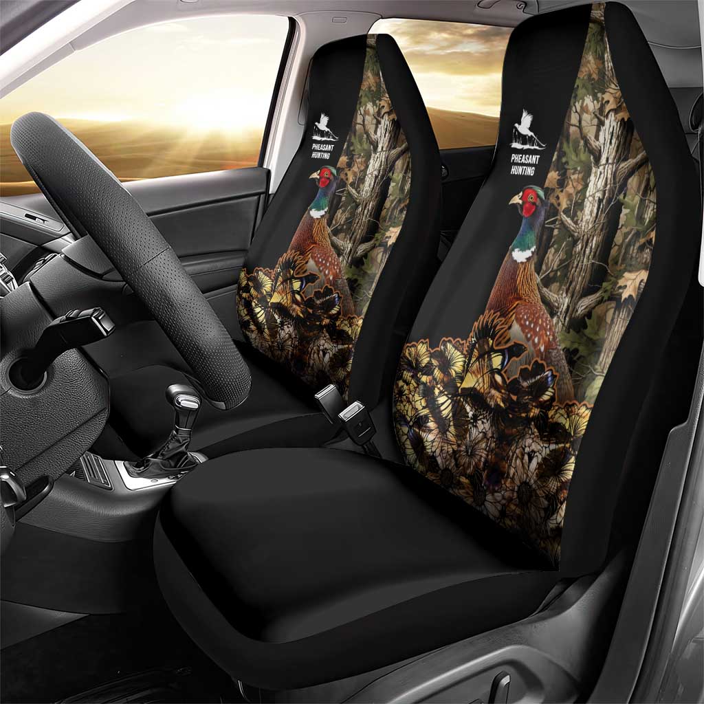 Pheasant Hunting Car Seat Cover with Woodland Forest Scene and Autumn Foliage Pattern - Wonder Print Shop