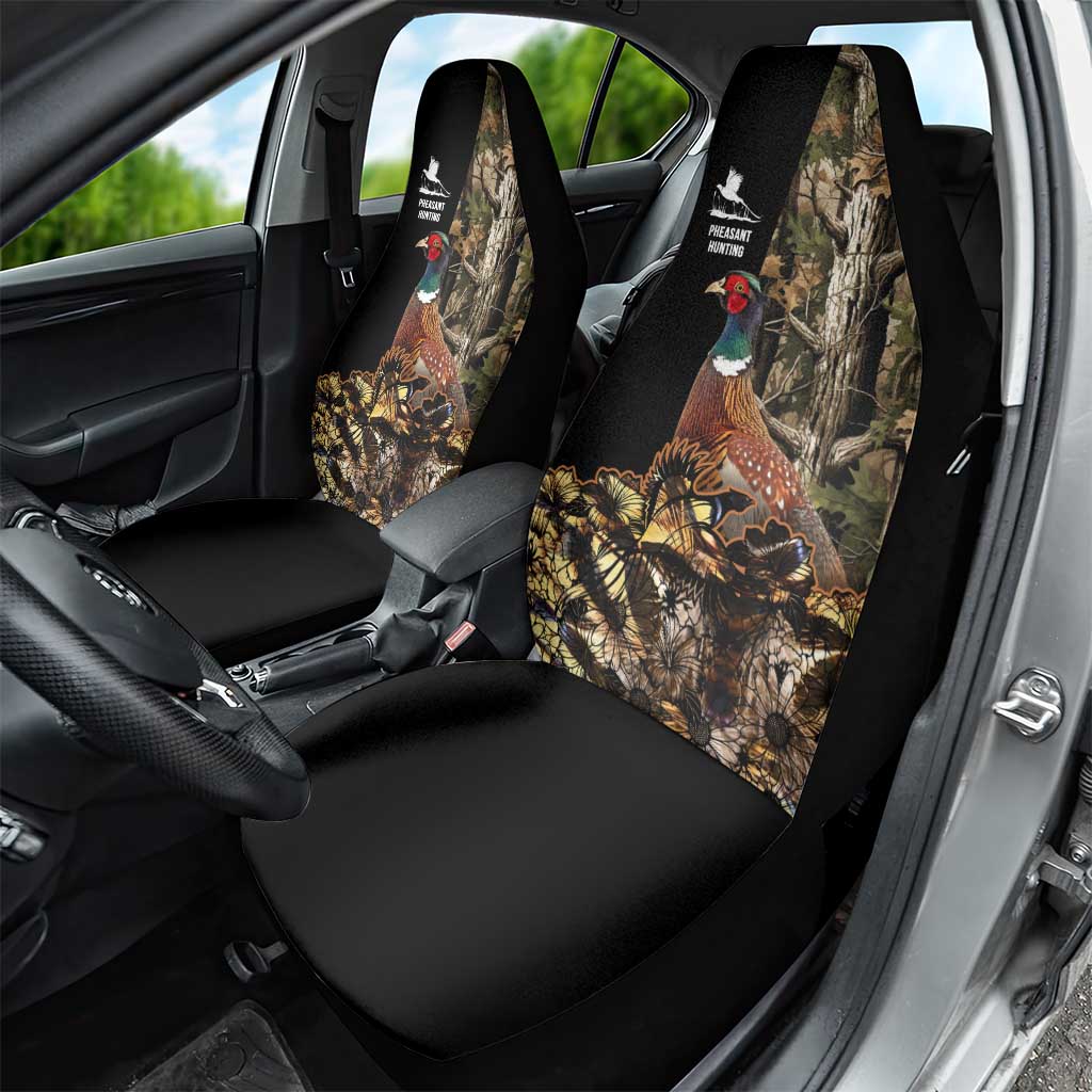 Pheasant Hunting Car Seat Cover with Woodland Forest Scene and Autumn Foliage Pattern - Wonder Print Shop