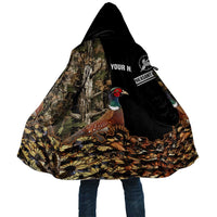 Custom Pheasant Hunting Cloak with Woodland Forest Scene and Autumn Foliage Pattern - Wonder Print Shop