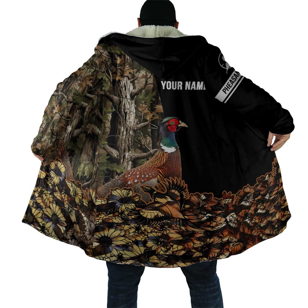 Custom Pheasant Hunting Cloak with Woodland Forest Scene and Autumn Foliage Pattern - Wonder Print Shop