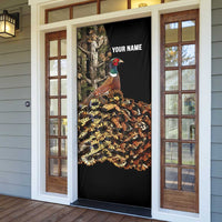 Custom Pheasant Hunting Door Cover with Woodland Forest Scene and Autumn Foliage Pattern - Wonder Print Shop