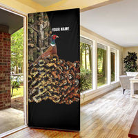 Custom Pheasant Hunting Door Cover with Woodland Forest Scene and Autumn Foliage Pattern - Wonder Print Shop